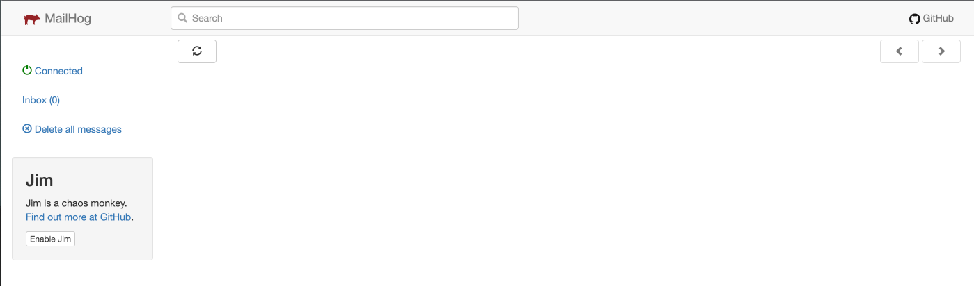 Mailhog Web UI